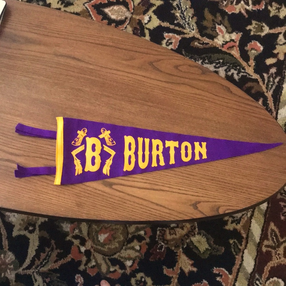 Burton Snowboards felt pennant